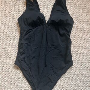 Elegant Black One-Piece Swimsuit